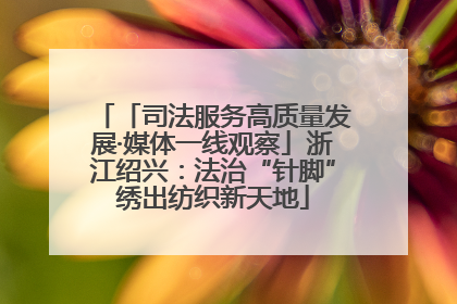「司法服务高质量发展·媒体一线观察」浙江绍兴：法治“针脚”绣出纺织新天地