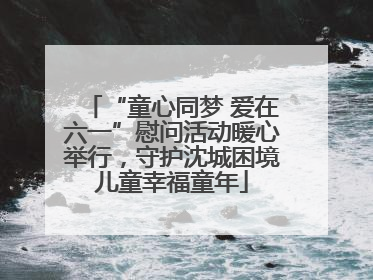 “童心同梦 爱在六一”慰问活动暖心举行，守护沈城困境儿童幸福童年