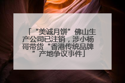 “美诚月饼”佛山生产公司已注销，涉小杨哥带货“香港传统品牌”产地争议事件