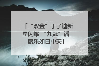 “双金”于子迪新星闪耀 “九冠”潘展乐如日中天