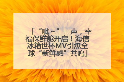 “呲～”一声，幸福保鲜舱开启！海信冰箱世杯MV引爆全球“新鲜感”共鸣