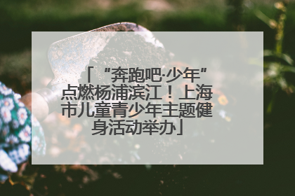 “奔跑吧·少年”点燃杨浦滨江!上海市儿童青少年主题健身活动举办