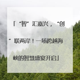 “智”汇嘉兴，“创”联两岸！一场跨越海峡的智慧盛宴开启