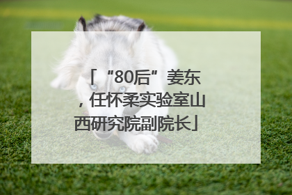 “80后”姜东，任怀柔实验室山西研究院副院长