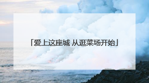 爱上这座城 从逛菜场开始