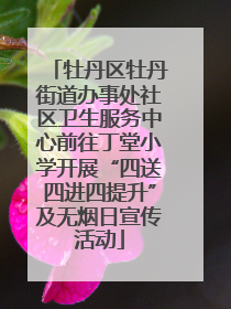 牡丹区牡丹街道办事处社区卫生服务中心前往丁堂小学开展“四送四进四提升”及无烟日宣传活动