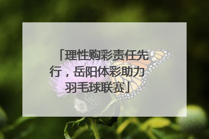 理性购彩责任先行，岳阳体彩助力羽毛球联赛