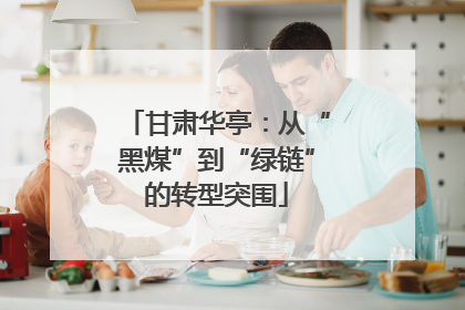 甘肃华亭：从“黑煤”到“绿链”的转型突围