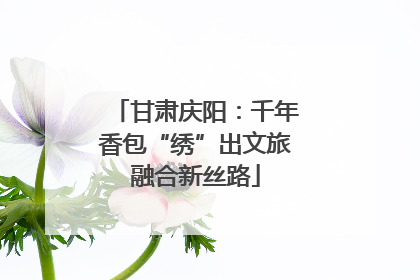 甘肃庆阳：千年香包“绣”出文旅融合新丝路