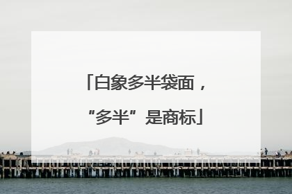 白象多半袋面，“多半”是商标