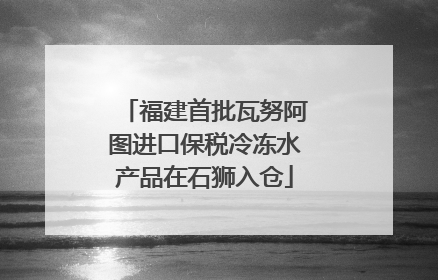 福建首批瓦努阿图进口保税冷冻水产品在石狮入仓
