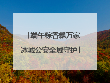 端午粽香飘万家 冰城公安全域守护
