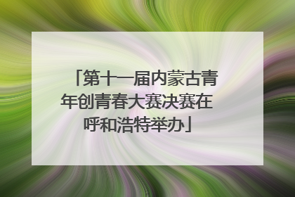 第十一届内蒙古青年创青春大赛决赛在呼和浩特举办