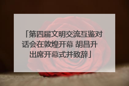 第四届文明交流互鉴对话会在敦煌开幕 胡昌升出席开幕式并致辞