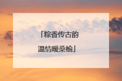 粽香传古韵 温情暖桑榆