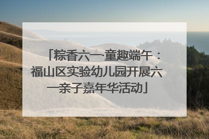 粽香六一·童趣端午：福山区实验幼儿园开展六一亲子嘉年华活动