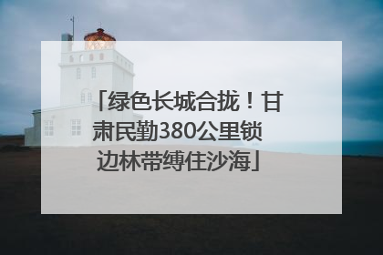 绿色长城合拢！甘肃民勤380公里锁边林带缚住沙海