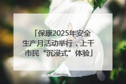 保康2025年安全生产月活动举行，上千市民“沉浸式”体验