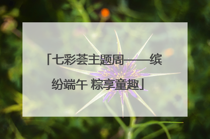 七彩荟主题周——缤纷端午 粽享童趣