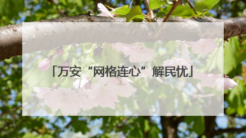 万安“网格连心”解民忧