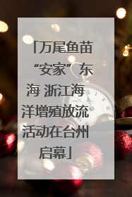 万尾鱼苗“安家”东海 浙江海洋增殖放流活动在台州启幕