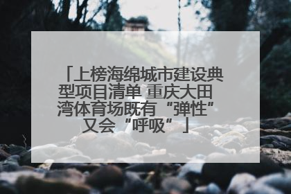 上榜海绵城市建设典型项目清单 重庆大田湾体育场既有“弹性”又会“呼吸”
