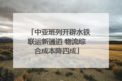 中亚班列开辟水铁联运新通道 物流综合成本降四成