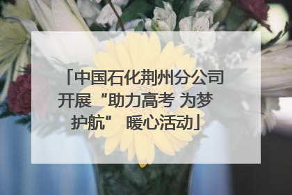 中国石化荆州分公司开展“助力高考 为梦护航” 暖心活动