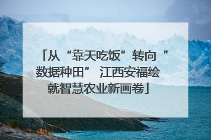 从“靠天吃饭”转向“数据种田” 江西安福绘就智慧农业新画卷