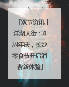 双节资讯丨洋湖天街：4周年庆，长沙零食节开启消费新体验