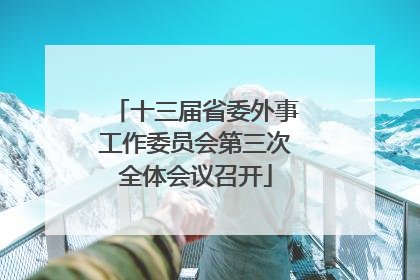十三届省委外事工作委员会第三次全体会议召开