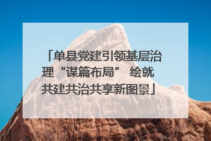 单县党建引领基层治理“谋篇布局” 绘就共建共治共享新图景