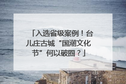 入选省级案例！台儿庄古城“国潮文化节”何以破圈？
