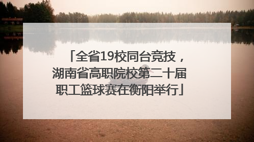 全省19校同台竞技，湖南省高职院校第二十届职工篮球赛在衡阳举行