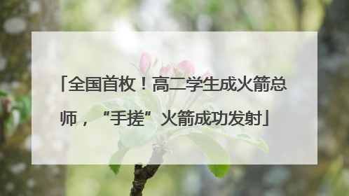 全国首枚！高二学生成火箭总师，“手搓”火箭成功发射
