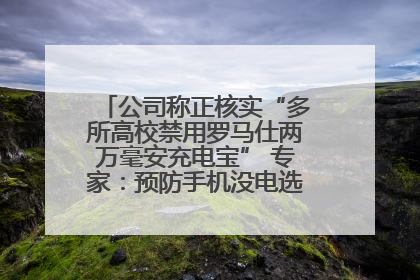 公司称正核实“多所高校禁用罗马仕两万毫安充电宝” 专家：预防手机没电选中等体积产品即可