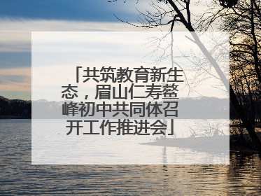 共筑教育新生态，眉山仁寿鳌峰初中共同体召开工作推进会