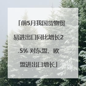 前5月我国货物贸易进出口同比增长2.5% 对东盟、欧盟进出口增长