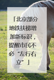 北京部分地铁扶梯增加新标识，提醒市民不必“左行右立”