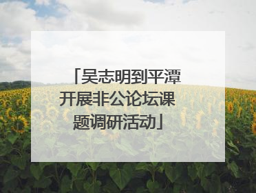 吴志明到平潭开展非公论坛课题调研活动