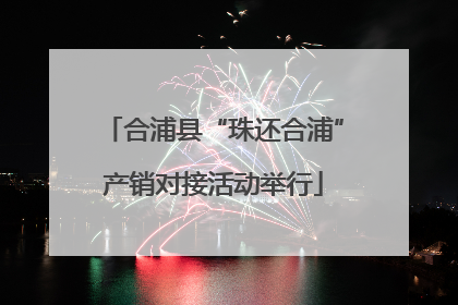 合浦县“珠还合浦”产销对接活动举行