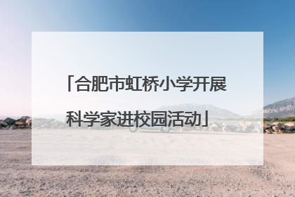 合肥市虹桥小学开展科学家进校园活动