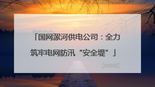 国网漯河供电公司：全力筑牢电网防汛“安全堤”