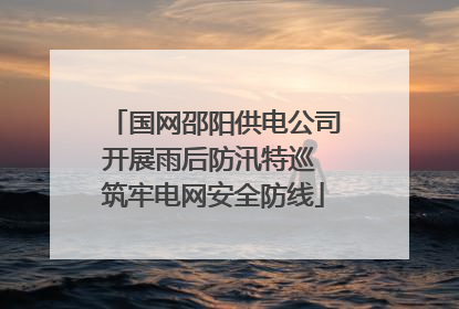 国网邵阳供电公司开展雨后防汛特巡 筑牢电网安全防线