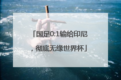 国足0:1输给印尼，彻底无缘世界杯
