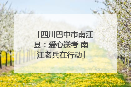 四川巴中市南江县：爱心送考 南江老兵在行动