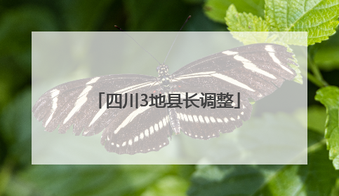 四川3地县长调整