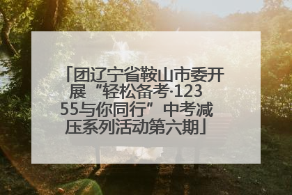 团辽宁省鞍山市委开展“轻松备考·12355与你同行”中考减压系列活动第六期