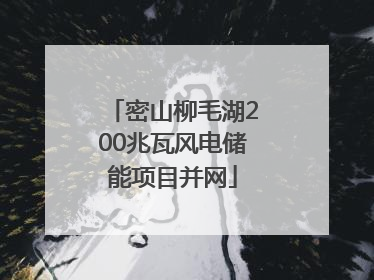 密山柳毛湖200兆瓦风电储能项目并网
