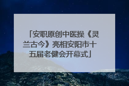 安职原创中医操《灵兰古今》亮相安阳市十五届老健会开幕式